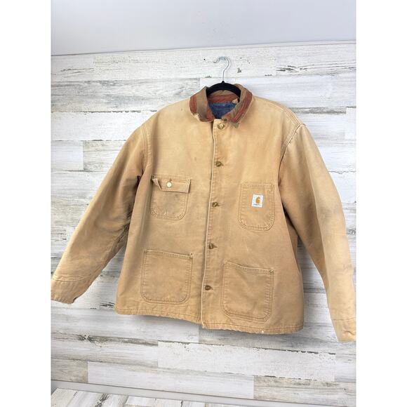 Carhartt mens Vintage Carhartt Troy Blanket Chore Coat Jacket large extra large - Picture 6 of 7